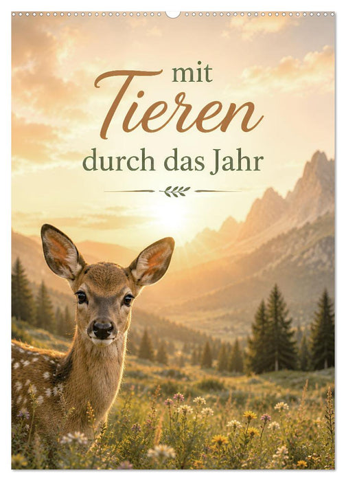 Mit Tieren durch das Jahr (CALVENDO Wandkalender 2027)
