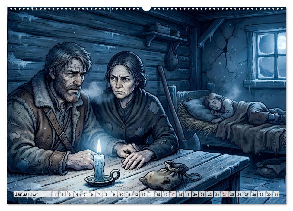 Hänsel und Gretel - Zusammenhalt und Mut (CALVENDO Premium Wandkalender 2027)