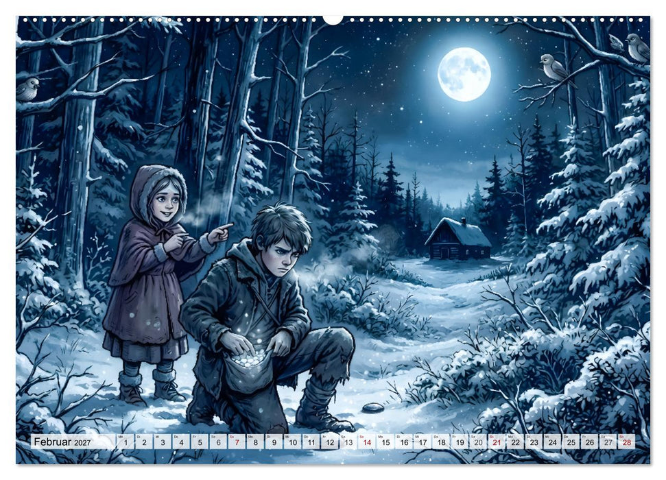 Hänsel und Gretel - Zusammenhalt und Mut (CALVENDO Premium Wandkalender 2027)