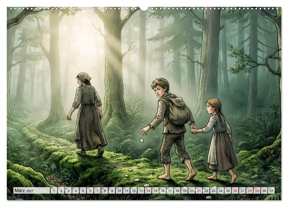 Hänsel und Gretel - Zusammenhalt und Mut (CALVENDO Premium Wandkalender 2027)
