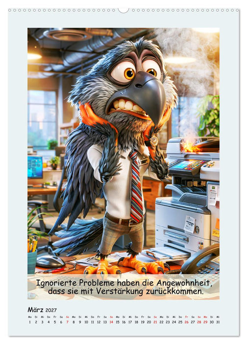 Gemeine Raben. Mit Humor durch den Büro-Wahnsinn (CALVENDO Wandkalender 2027)
