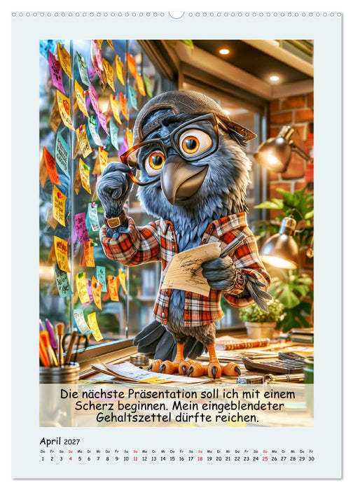 Gemeine Raben. Mit Humor durch den Büro-Wahnsinn (CALVENDO Wandkalender 2027)
