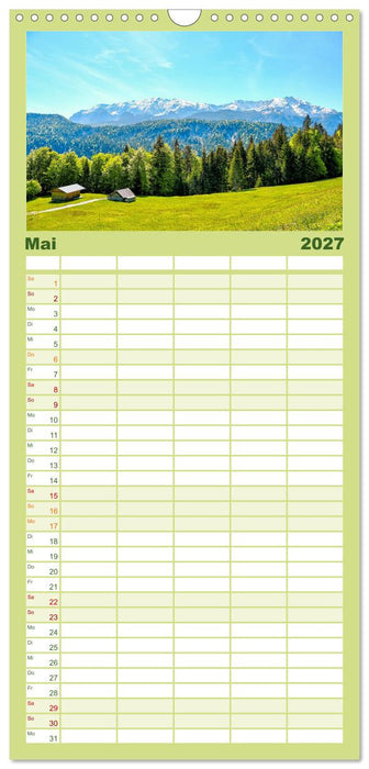 Zugspitzregion Garmisch-Partenlirchen (CALVENDO Familienplaner 2027)