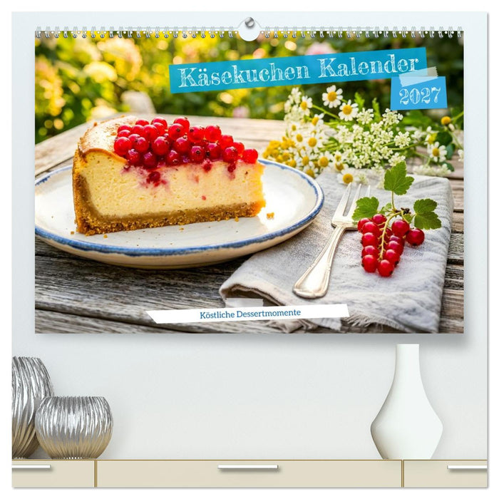 Käsekuchen Kalender - Köstliche Dessertmomente (CALVENDO Premium Wandkalender 2027)