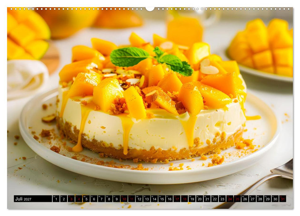 Käsekuchen Kalender - Köstliche Dessertmomente (CALVENDO Premium Wandkalender 2027)