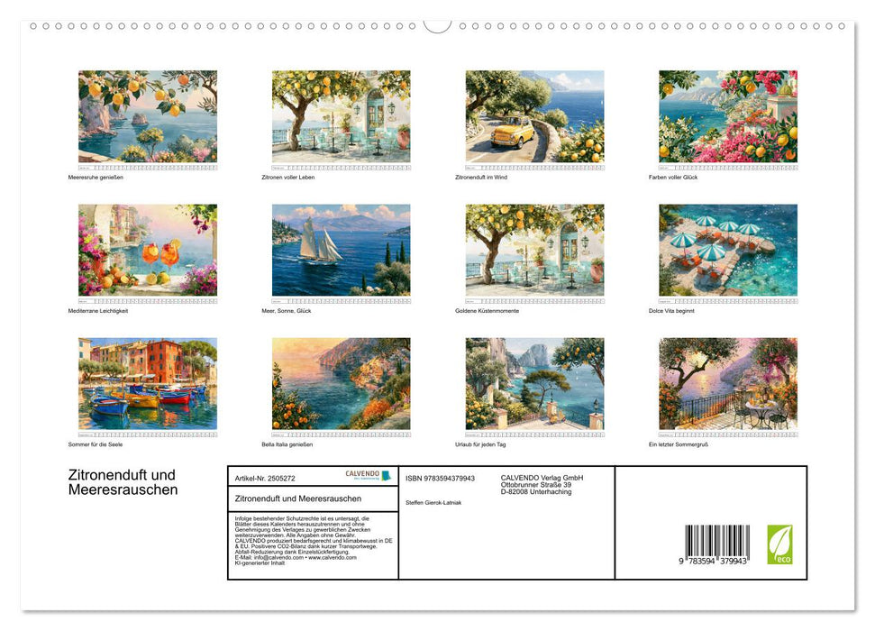 Zitronenduft und Meeresrauschen (CALVENDO Premium Wandkalender 2027)
