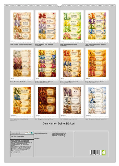 Dein Name - Deine Stärken (CALVENDO Wandkalender 2027)