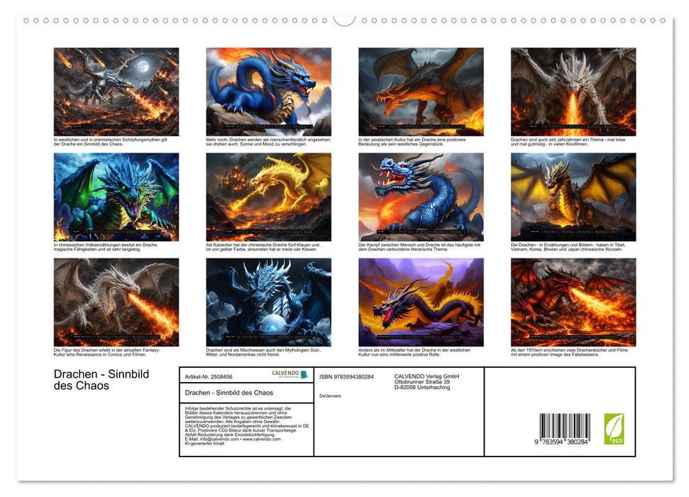 Drachen - Sinnbild des Chaos (CALVENDO Premium Wandkalender 2027)