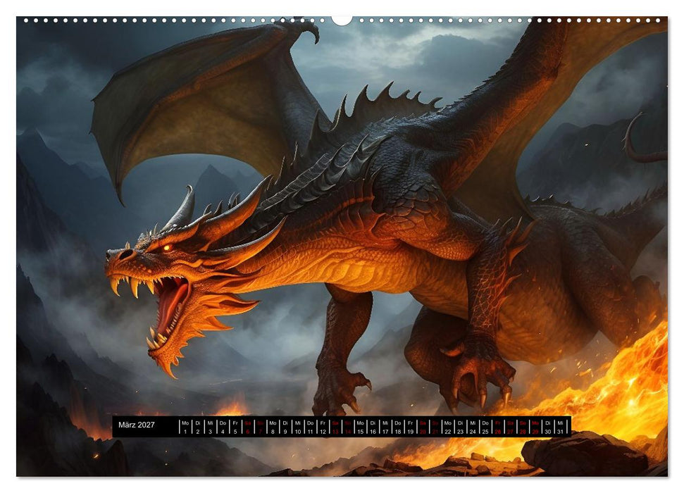 Drachen - Sinnbild des Chaos (CALVENDO Premium Wandkalender 2027)
