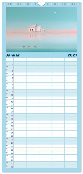 Wo Wasser Träume bewahrt (CALVENDO Familienplaner 2027)