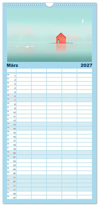Wo Wasser Träume bewahrt (CALVENDO Familienplaner 2027)