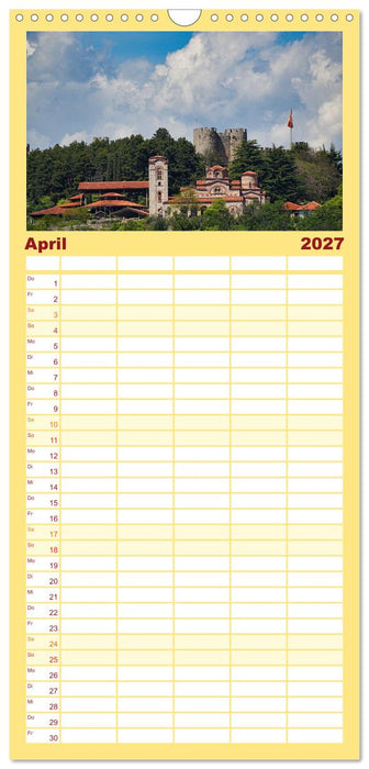 Kirchen am Ohridsee und in Skopje (CALVENDO Familienplaner 2027)