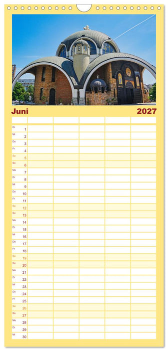 Kirchen am Ohridsee und in Skopje (CALVENDO Familienplaner 2027)
