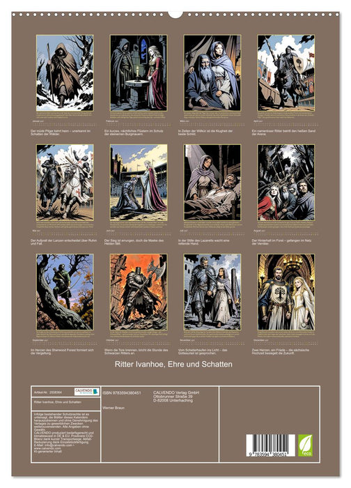 Ritter Ivanhoe, Ehre und Schatten (CALVENDO Premium Wandkalender 2027)