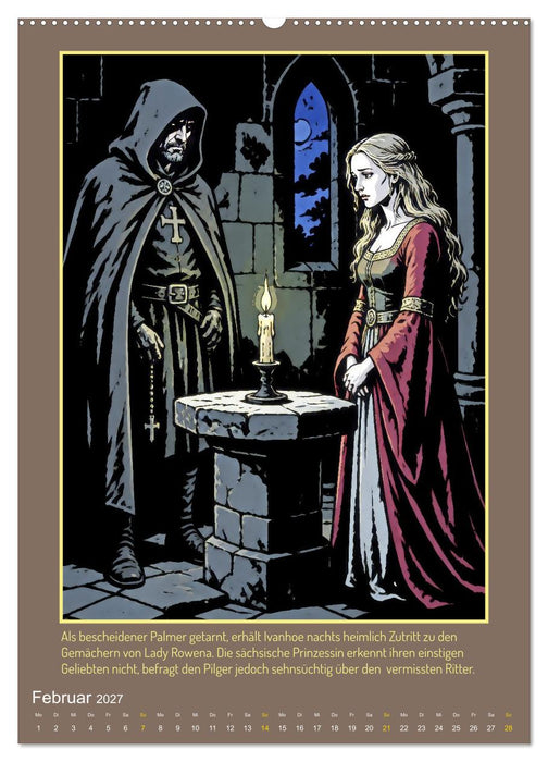 Ritter Ivanhoe, Ehre und Schatten (CALVENDO Premium Wandkalender 2027)