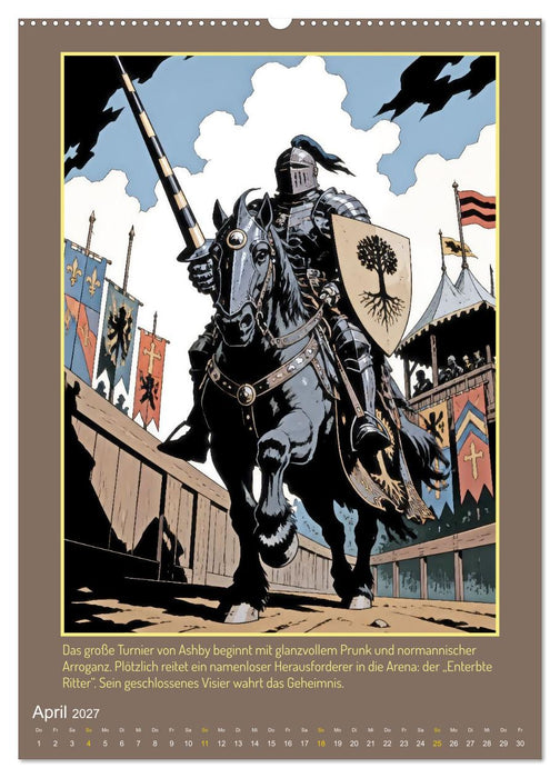Ritter Ivanhoe, Ehre und Schatten (CALVENDO Premium Wandkalender 2027)