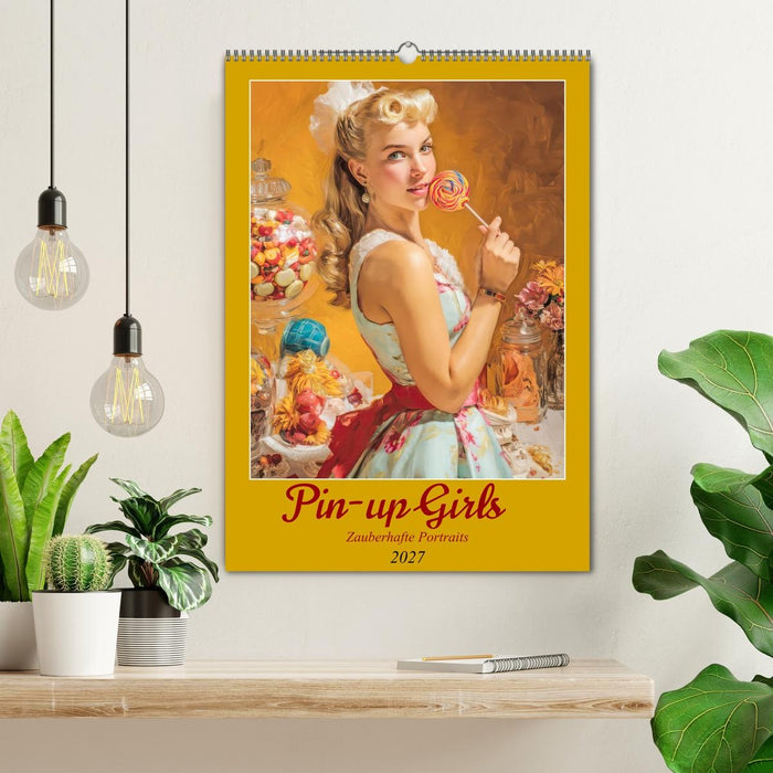 Pin-up Girls - Zauberhafte Portraits (CALVENDO Wandkalender 2027)