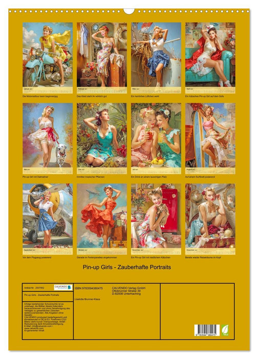 Pin-up Girls - Zauberhafte Portraits (CALVENDO Wandkalender 2027)