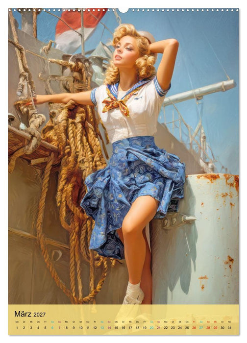 Pin-up Girls - Zauberhafte Portraits (CALVENDO Wandkalender 2027)
