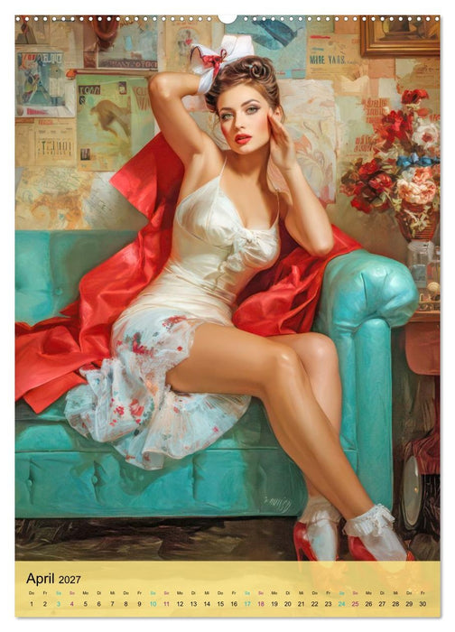 Pin-up Girls - Zauberhafte Portraits (CALVENDO Wandkalender 2027)
