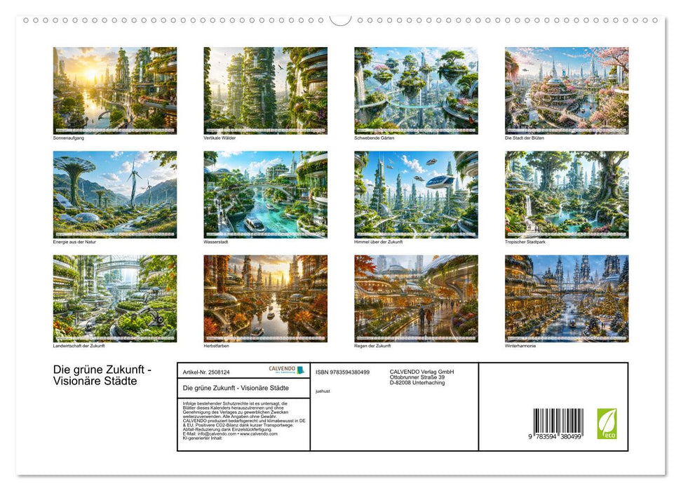 Die grüne Zukunft - Visionäre Städte (CALVENDO Premium Wandkalender 2027)