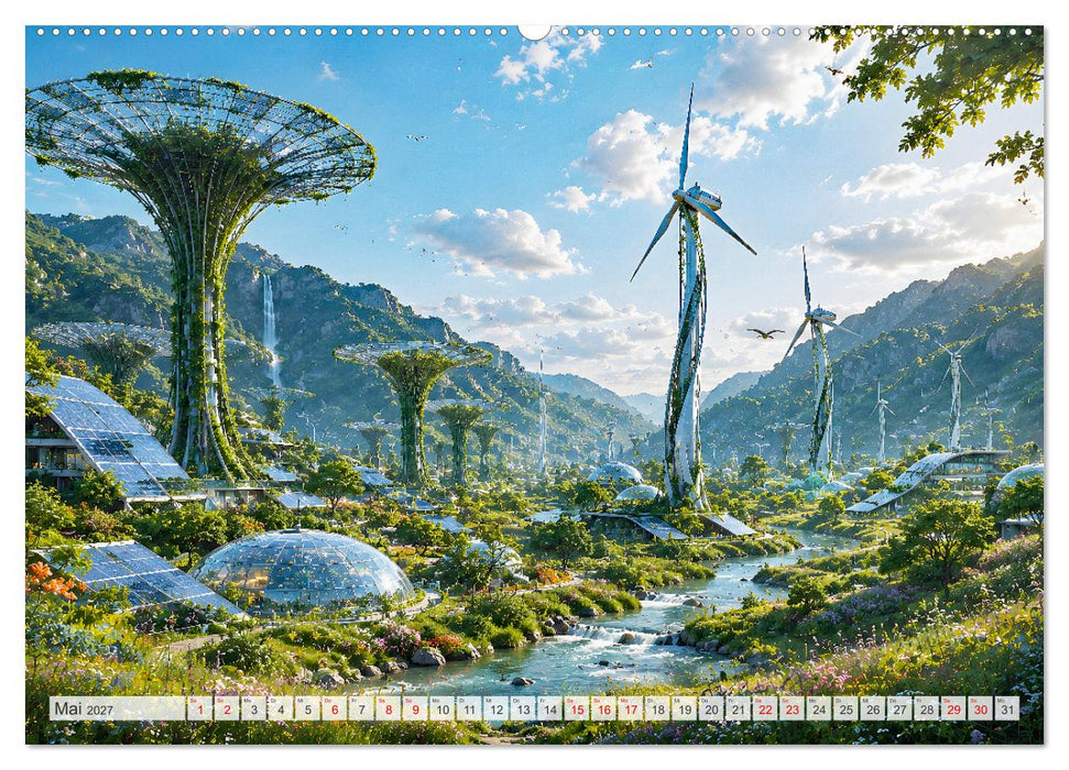 Die grüne Zukunft - Visionäre Städte (CALVENDO Premium Wandkalender 2027)