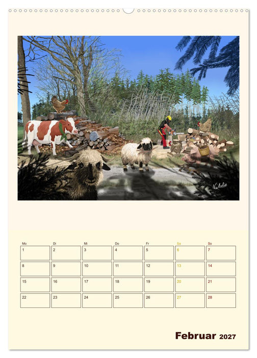 Bauernhofleben zwischen Mist und Herzlichkeit (CALVENDO Wandkalender 2027)