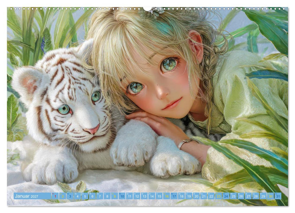 Manga Figuren - Illustrationen (CALVENDO Premium Wandkalender 2027)