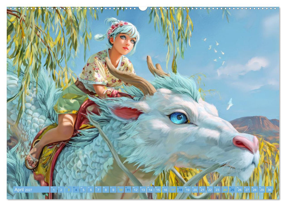 Manga Figuren - Illustrationen (CALVENDO Premium Wandkalender 2027)