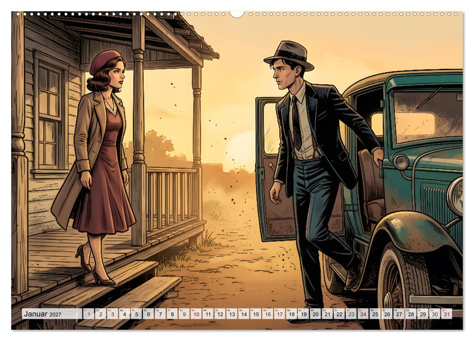 Die Legende von Bonnie & Clyde (CALVENDO Premium Wandkalender 2027)