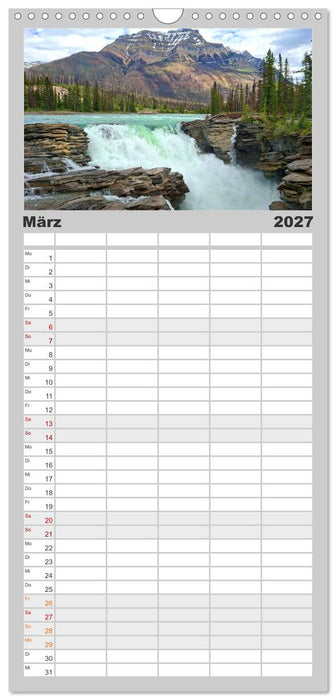 Kanada Nationalparks und die Magie des Wassers (CALVENDO Familienplaner 2027)