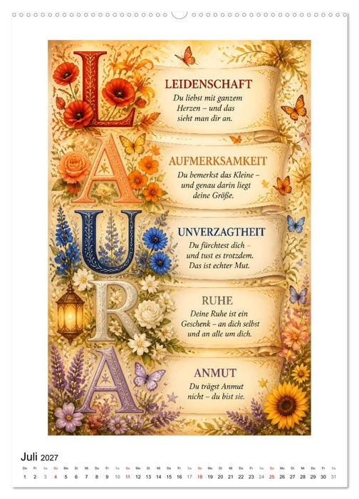 Dein Name - Deine Stärken (CALVENDO Premium Wandkalender 2027)