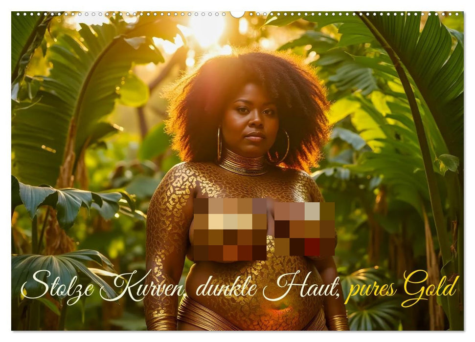 Stolze Kurven, dunkle Haut, pures Gold (CALVENDO Wandkalender 2027)