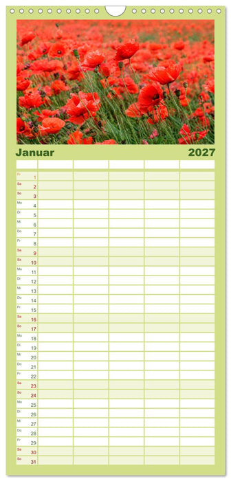 Mohnblütenmelodie (CALVENDO Familienplaner 2027)