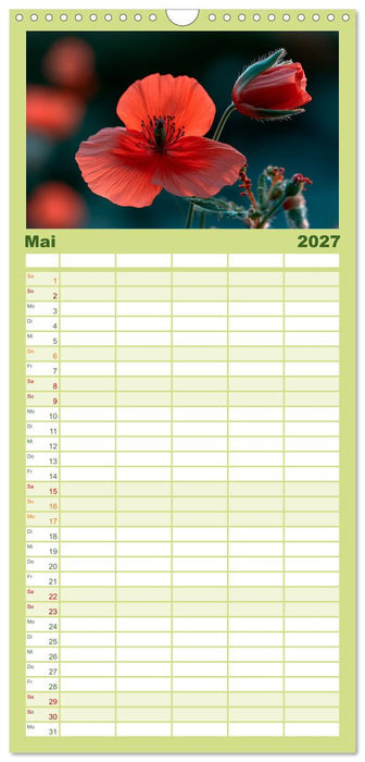 Mohnblütenmelodie (CALVENDO Familienplaner 2027)