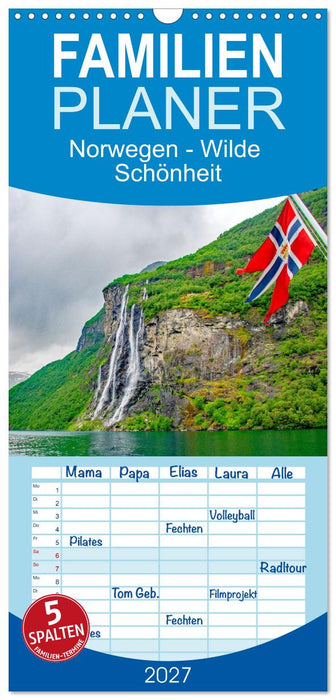 Norwegen - Wilde Schönheit (CALVENDO Familienplaner 2027)