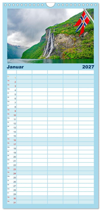 Norwegen - Wilde Schönheit (CALVENDO Familienplaner 2027)