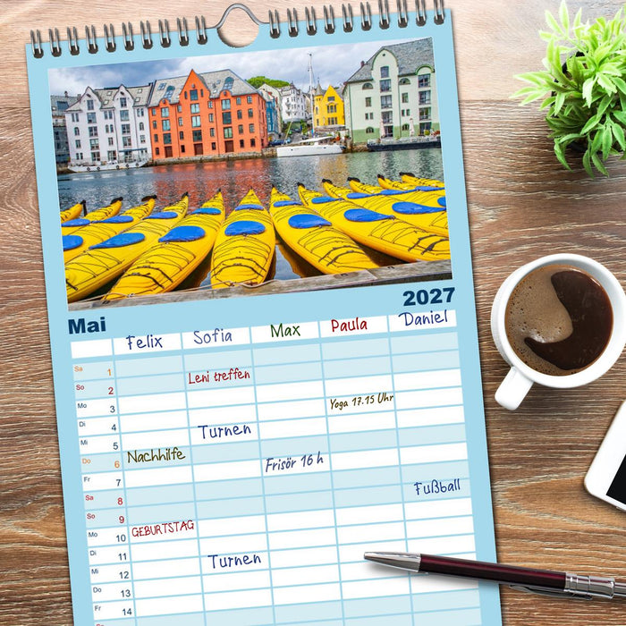 Norwegen - Wilde Schönheit (CALVENDO Familienplaner 2027)