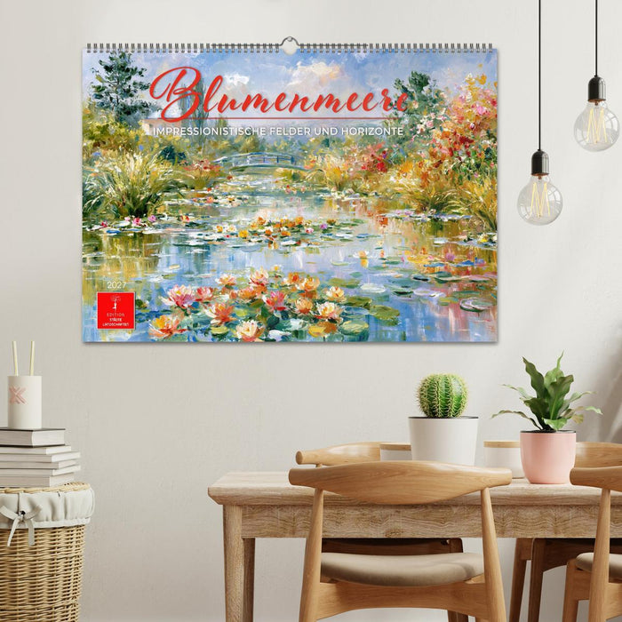 Blumenmeere - Impressionistische Felder und Horizonte (CALVENDO Wandkalender 2027)