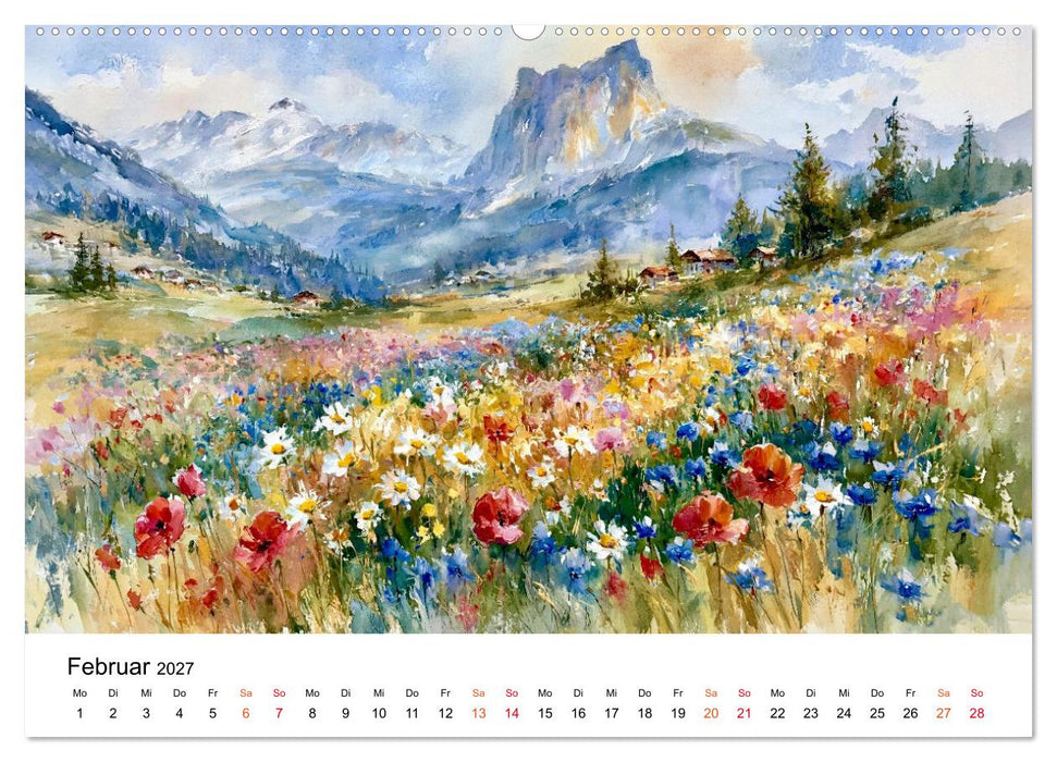 Blumenmeere - Impressionistische Felder und Horizonte (CALVENDO Wandkalender 2027)