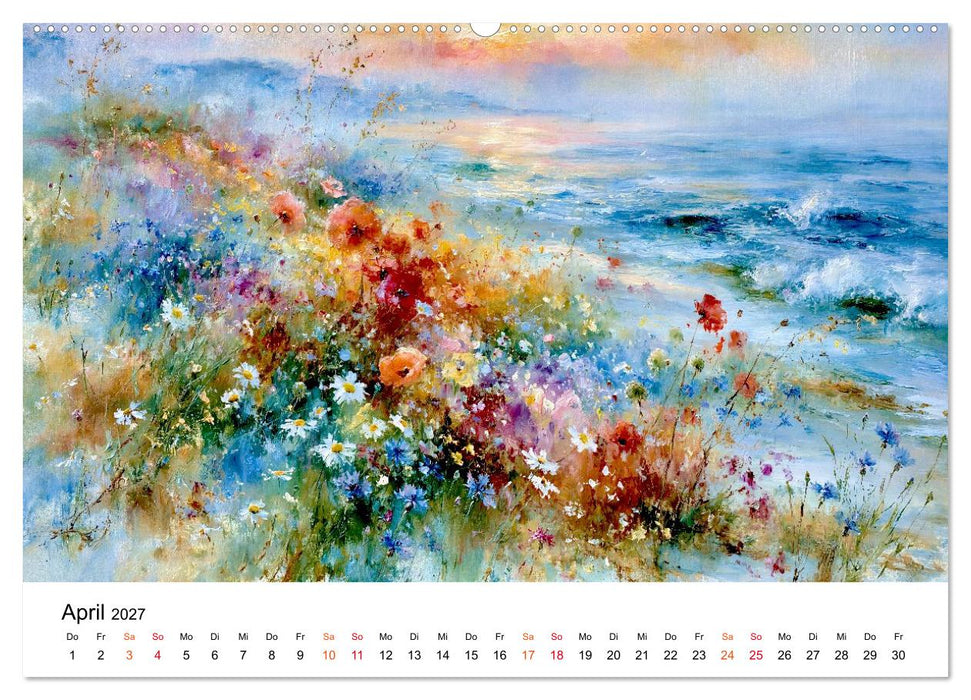 Blumenmeere - Impressionistische Felder und Horizonte (CALVENDO Wandkalender 2027)