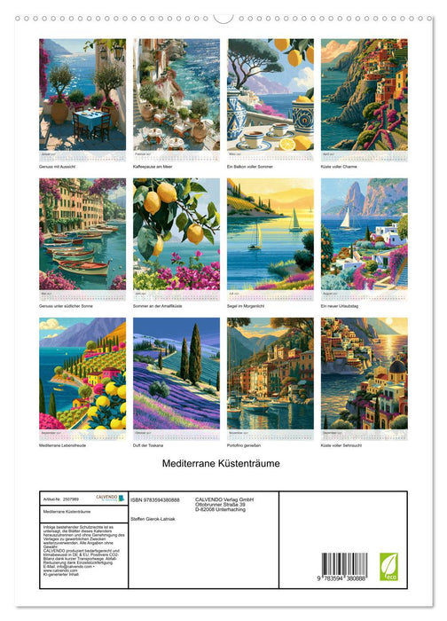 Mediterrane Küstenträume (CALVENDO Premium Wandkalender 2027)