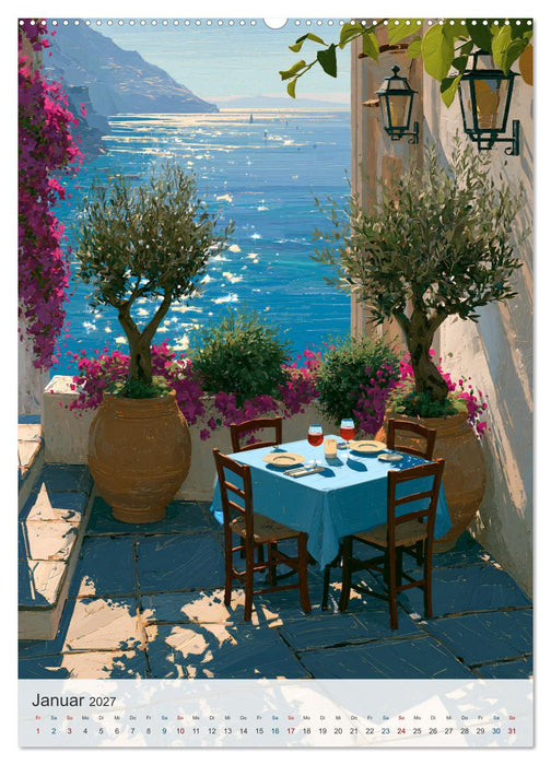 Mediterrane Küstenträume (CALVENDO Premium Wandkalender 2027)