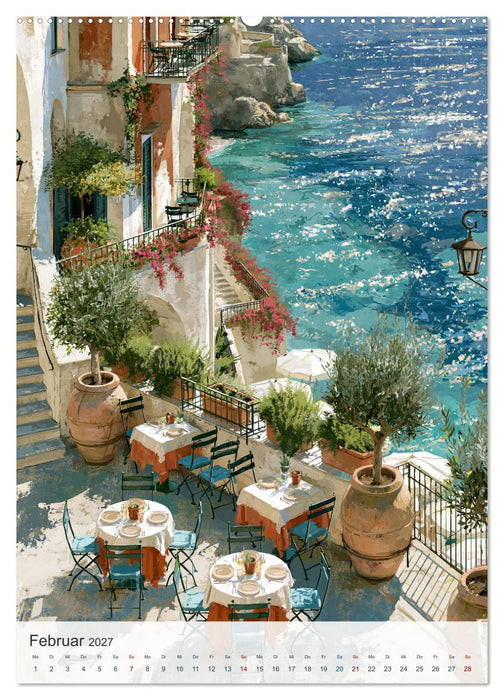 Mediterrane Küstenträume (CALVENDO Premium Wandkalender 2027)