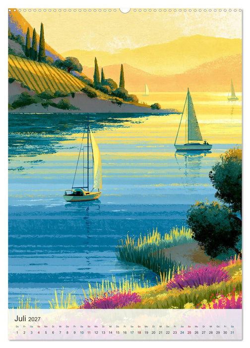 Mediterrane Küstenträume (CALVENDO Premium Wandkalender 2027)