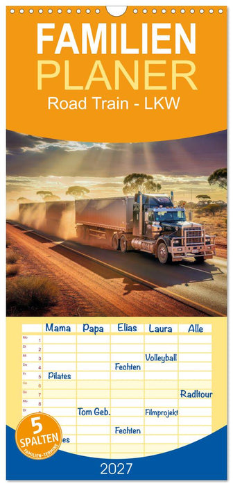 Road Train - LKW (CALVENDO Familienplaner 2027)