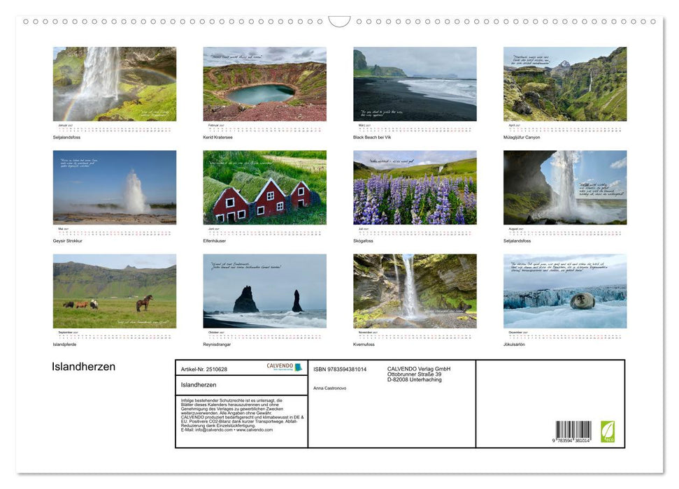 Islandherzen (CALVENDO Wandkalender 2027)