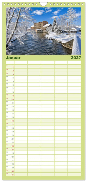 Erlensee und Wasserbüffel (CALVENDO Familienplaner 2027)