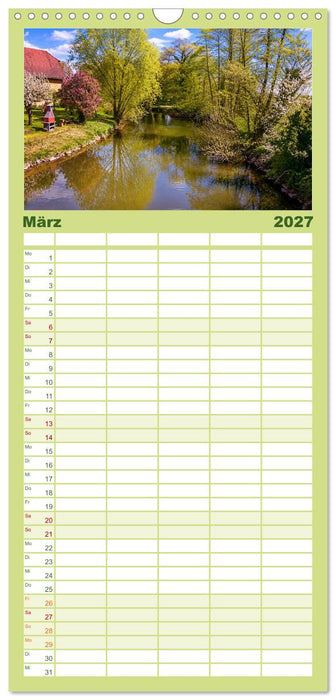 Erlensee und Wasserbüffel (CALVENDO Familienplaner 2027)