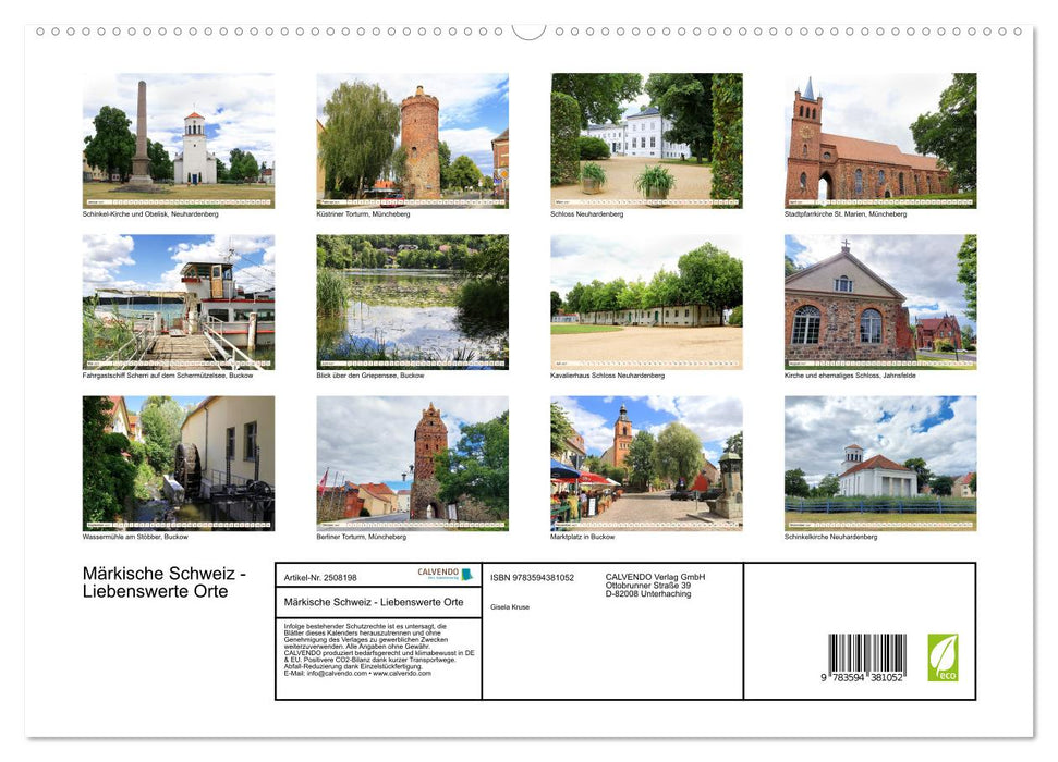 Märkische Schweiz - Liebenswerte Orte (CALVENDO Premium Wandkalender 2027)